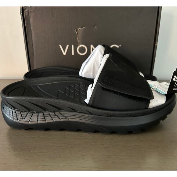 Vionic Rejuvenate Recovery Arch Support Slide Sandals Black Women 9 /M 7.5 - Picture 2 of 9
